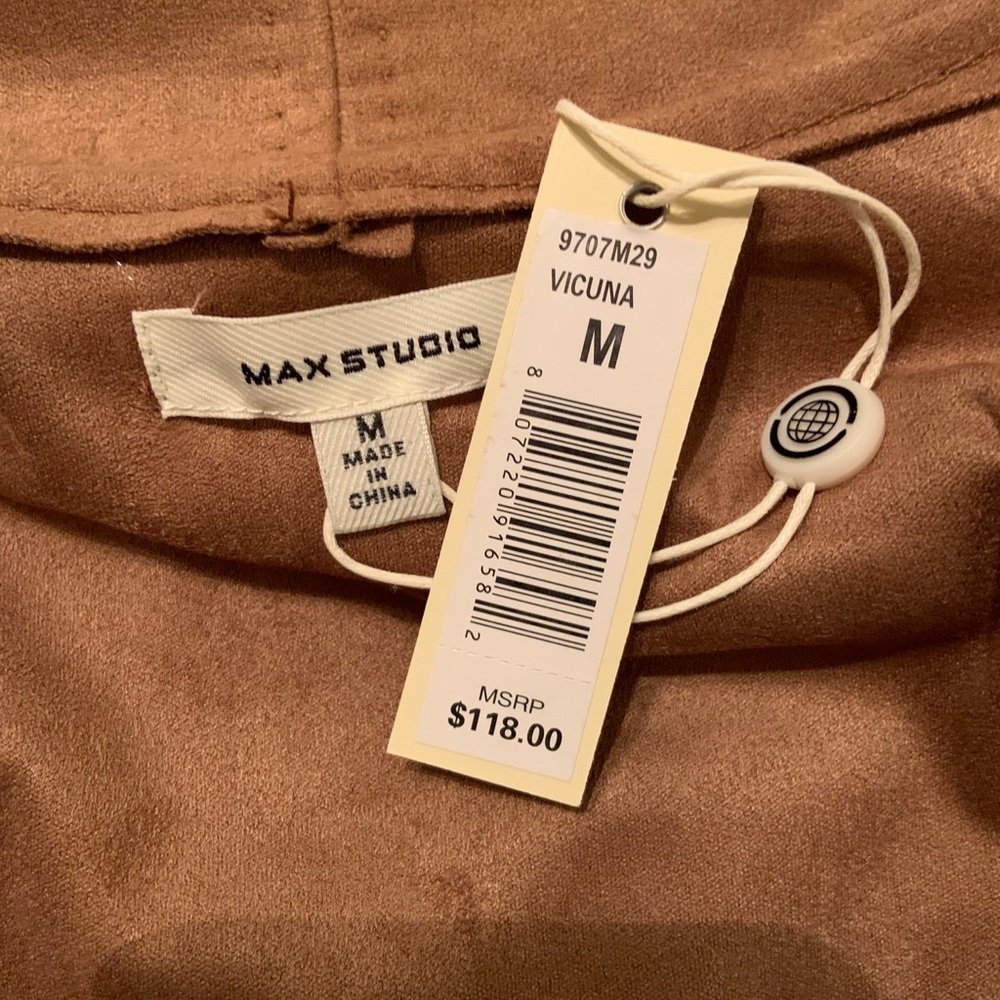 Max Studio Luce Faux Suede Topper - Picture 5 of 10